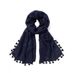 Navy Lana Scarf
